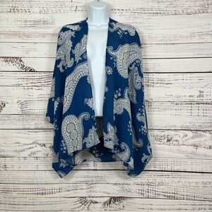 Everly Blue Paisley Open Kimono